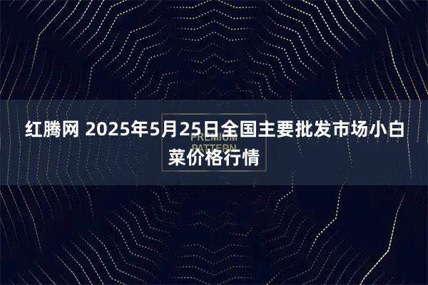 红腾网 2025年5月25日全国主要批发市场小白菜价格行情